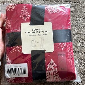 Soma Red Long Sleeve PJ Set